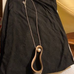 Necklace with faux pearl